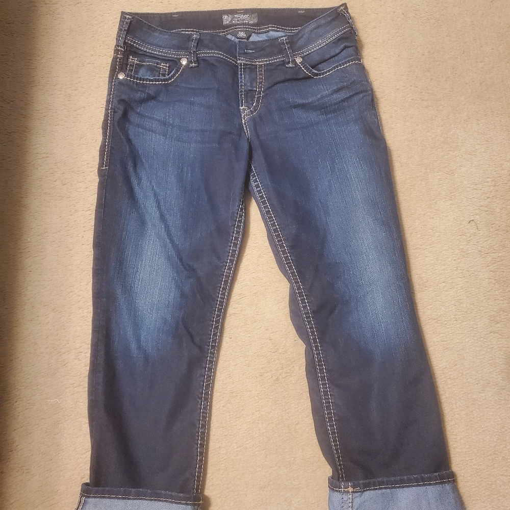 New size 30 Silver capris